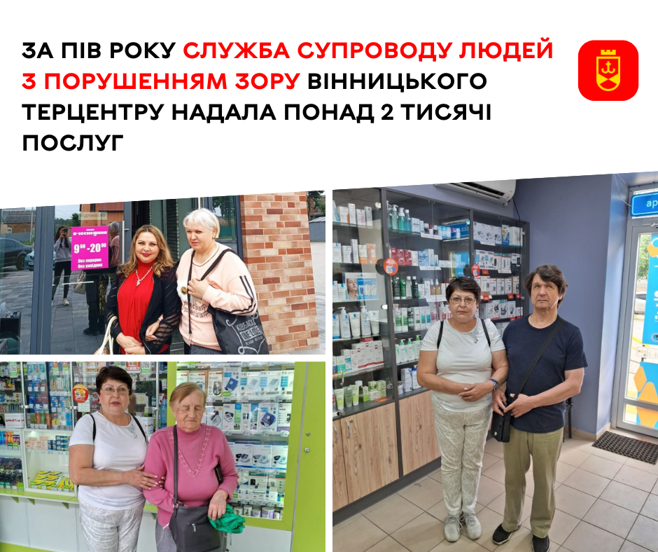 Служба супроводу людей з порушенням зору Вінницького терцентру